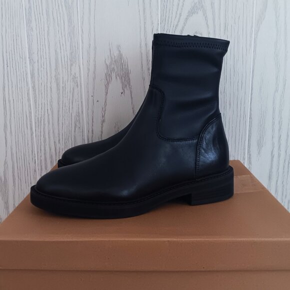 NEW Steve Madden Women's Lazio Black Leather & PU Boot Full Side‎ Zip Size 8.5M - Picture 3 of 11